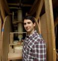 NIST physicist Michael Boss positions a prototype NIST phantom (a calibration tool) in an ultralow-field magnetic resonance imaging scanner at the University of California at Berkeley. NIST phantoms are intended to help assess and validate this experimental imaging method, which offers advantages in diagnosing and monitoring of certain medical conditions.