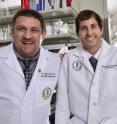 Douglas Shytle, left, and Adam J. Smith, neuroscientists at the University of South Florida Center of Excellence for Aging and Brain Repair, are working to develop a safer form of lithium, one of the oldest and most widely used drugs to treat bipolar disorder.