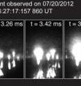 This is a sequence of black and white images of sprite initiation on July 20, 2012.