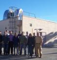 Optical Payload for Lasercomm Science (OPALS) team members at the Optical Communications Telescope Laboratory ground station at the Table Mountain Observatory in Wrightwood, Calif.