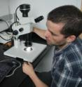 In this image, Leo Pena (above) and colleagues analyzed fossil plankton shells to reconstruct ocean circulation over the last 1.2 million years.