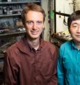 Professor Paul Braun and graduate student Chunjie Zhang developed a continuous glucose-monitoring system that changes color when glucose levels rise.