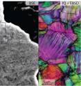 At 77K, back&#8208;scattered electron images taken in the wake of a propagated crack show the formation of pronounced cell structures resulting from dislocation activity that includes deformation&#8208;induced nano&#8208;twinning.