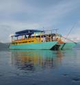 This is a research vessel on Lake Matano, Indonesia -- a modern lake with chemistry similar to Earth's early oceans.