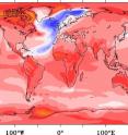 This is a temperature anomaly in degrees Celsius after 95 years from the onset of an AMOC collapse.