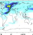 This image shows recovery time in years, defined as the time needed for surface air temperature to recover its values from 1990-2000