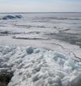 Ice was on Lake Vortsjarv in Estonia. Ice-covered lakes warm faster than those with open water.