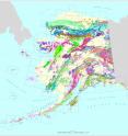 The Alaska Geologic Map shows the generalized geology of the state, each color representing a different type or age of rock.