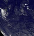 This image from NOAA's GOES-West satellite on Jan. 7, 2016 at 1200 UTC (7 a.m. EST) shows Tropical Storm Ula in the South Pacific Ocean west-southwest of Fiji.