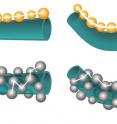 Iron-dotted boron nitride nanotubes, made in Yoke Khin Yaps' lab at Michigan Tech, could make for better wearable tech because of their flexibility and electronic behaviors.