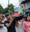 The Philippines is one of many densely-populated nations in and around Southeast Asia that are endangered by rising sea levels caused by global warming. Global average sea level is rising 3.1 centimeters per decade.