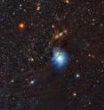 A newly formed star lights up the surrounding cosmic clouds in this image from ESO's La Silla Observatory in Chile. Dust particles in the vast clouds that surround the star HD 97300 diffuse its light, like a car headlight in enveloping fog, and create the reflection nebula IC 2631. Although HD 97300 is in the spotlight for now, the very dust that makes it so hard to miss heralds the birth of additional, potentially scene-stealing, future stars.