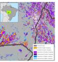 Satellite mapping helps researchers see changes in crop area and double cropping. Analyses show that climate shocks are important drivers of the expansions and contractions seen here, suggesting a large and previously overlooked negative impact of climate change on food production.