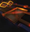 An artist's rendering of the quantum Fredkin (controlled-SWAP) gate, powered by entanglement, operating on photonic qubits.