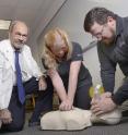 Dr. Ahamed Idris, Professor of Emergency Medicine and Internal Medicine at UT Southwestern Medical Center, works with emergency medical technicians.