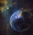 The Bubble Nebula, also known as NGC 7653, is an emission nebula located 11,000 light-years away. This stunning new image was observed by the NASA/ESA Hubble Space Telescope to celebrate its 26th year in space.