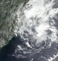 NASA-NOAA-DOD's Suomi NPP satellite on June 1, 2016 saw Bonnie moving over southeastern North Carolina. The strongest thunderstorms were northwest of the center of circulation over land and southeast of the center, over the Atlantic Ocean.