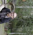 This is Grant Zazula of the Yukon Paleontology Program with the skull of a Pleistocene steppe bison.