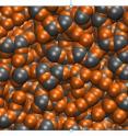 This is a visual representation of the difference between an organized, crystalline structure and an amorphous glass structure.