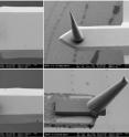 Optimally adapted probes for atomic force microscopes can now be produced by 3-D nanoprinting at KIT.