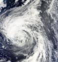 On Aug. 15 NASA's Terra satellite captured this visible image of Tropical Storm Chanthu east of Japan.