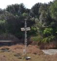 The high carbon dioxide spring in Tuscany, Italy, with tower for measuring the concentration of carbon dioxide.