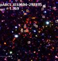 Color images of the central regions of z > 1.35 SpARCS clusters. Cluster members are marked with white squares.
