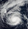 At 7:25 p.m. EDT (23:25 UTC) on Aug. 29, NASA-NOAA's Suomi NPP satellite captured an image of Hurricane Madeline nearing Hawaii.