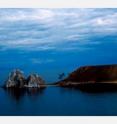 Shaman Rock on Russia's Lake Baikal stands guard over the world's largest freshwater lake.