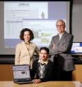 Georgia Tech associate professor Pinar Keskinocak, graduate student Faramroze Engineer and executive secretary of the Advisory Committee on Immunization Practices of the CDC Larry Pickering (left to right) display the new online tool they developed that allows parents and pediatricians to ensure that the missed vaccines and future vaccines are administered without violating guidelines regarding vaccines and doses.