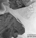 Wilkins Ice Shelf has experienced further break-up with an area of about 160 square kilometers breaking off. This animation, comprised of images acquired by Envisat's Advanced Synthetic Aperture Radar between May 30 and June 9, 2008, highlights the rapidly dwindling strip of ice that is protecting thousands of kilometers of the ice shelf from further break-up. This is the first ever-documented episode to occur in winter.