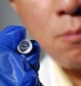 David Ku, Regents' Professor in mechanical engineering at Georgia Tech, squeezes the prosthetic vein valve to the open position. The valve is designed to replace damaged, nonfunctioning valves.