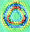 In a computer simulation, Jülich scientists succeeded in showing what shape these rings take on the crystal lattice of copper. In a computer simulation, Jülich scientists succeeded in showing what shape these rings take on the crystal lattice of copper.