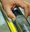 This is an ANDRILL sediment core. This is an ANDRILL sediment core.