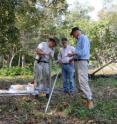 Picture are University of Cincinnati geographer Nicholas Dunning, anthropologist Vernon Scarborough, and paleoethnobotanist David Lentz.