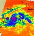 This NASA infrared AIRS satellite image from May 19 revealed that Tropical Storm 02A has some stronger thunderstorms around its center (higher, stronger storms are depicted in purple).