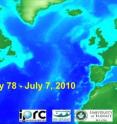 This image shows the spread of the oil spill on Day 78 (July 7, 2010), based on simulation.