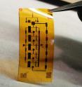 This is a flexible circuit fabricated in the Kagan lab.