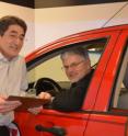 University of Utah psychology Professors David Sanbonmatsu and David Strayer with the driving simulator they use in some of their research on cell phone use and driving. In a new study, Sanbonmatsu and Strayer found that the people most likely to multitask have lowest multitasking ability. That includes people who talk on cell phones while driving.