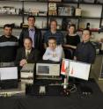 Technologists at NASA's Goddard Space Flight Center in Greenbelt, Md., created what they believe is the world's first "pulsar-on-a-table," a laboratory system shown here for testing emerging X-ray navigation technologies. Back row, left to right: Monther Hasouneh, John Gaebler, Harry Stello, Jennifer Valdez and Sam Price. Front row, left to right: Jason Mitchell and Luke Winternitz.