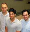 Authors of the new <i>Nature</i> paper are TSRI assistant professor Ryan Shenvi (center), research associate Sergey Pronin (left) and graduate student Chris Reiher.