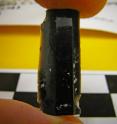 This is a piece of obsidian. This is a piece of obsidian.