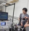 Hosang Yoon, Ph.D. '14, and Prof. Donhee Ham have measured the collective mass of electrons in graphene. Hosang Yoon, Ph.D. '14, and Prof. Donhee Ham have measured the collective mass of electrons in graphene.
