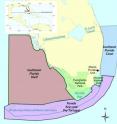 This is a map of the South Florida coastal ecosystem studied during the MARES project.