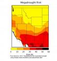 This is a graphic showing the risk of a megadrought throughout the southwest. This is a graphic showing the risk of a megadrought throughout the southwest.