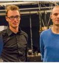 The Quantum Photonics group at the Niels Bohr Institute, which is headed by Professor Peter Lodahl (left) and Associate Professor Søren Stobbe (right), has developed the single-photon source that is integrated on an optical chip.