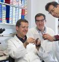Dr. Michael Buchert, Dr. Toby Phesse, associate professor Matthias Ernst (L-R) and colleagues found more than 80 percent of bowel cancers could be treated with existing medicines.
