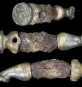 Here is the chariot linch pin from three angles, showing the intricate decoration at the ends.
