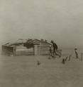This photo shows a farmer and his two sons during a dust storm in Cimarron County, Oklahoma, 1936. The 1930s Dust Bowl drought had four drought events with no time to recover in between: 1930-31, 1934, 1936 and 1939-40.