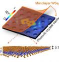 The ultra-thin semiconductor, which is about 100,000 times thinner than a human hair, stretches across the top of the photonic cavity.